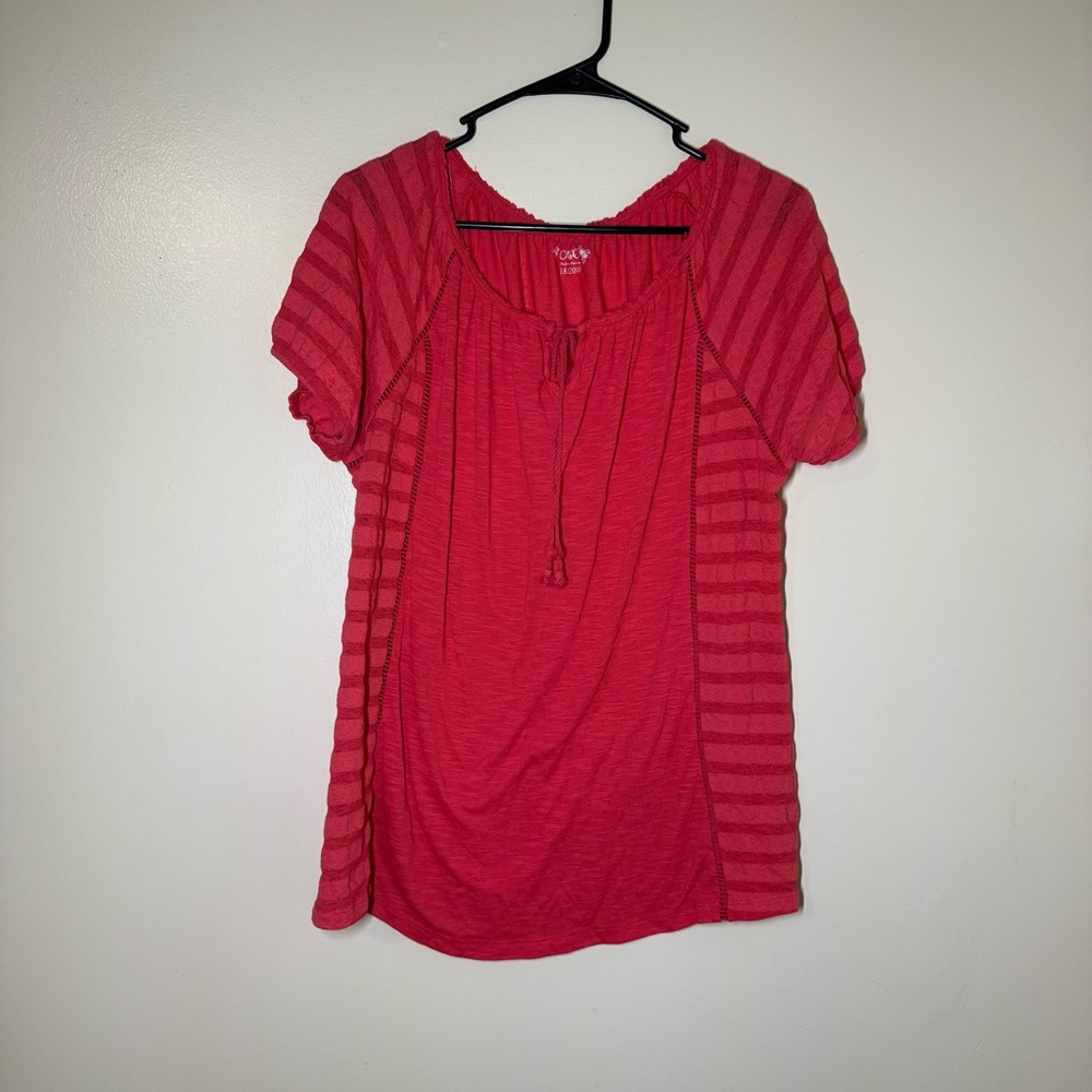 Cato Red Striped Blouse